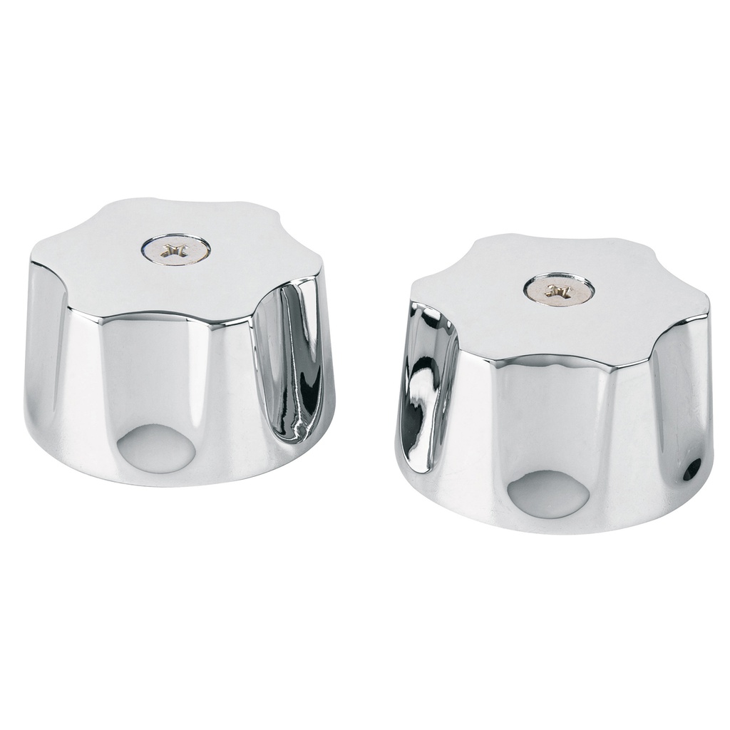 Juego de manerales hexagonales p/lav-fregadero, cromo, Aqua