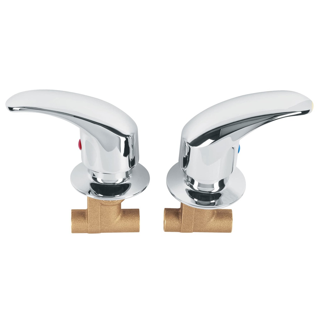 Juego llaves empotrar roscables, palanca, Aqua