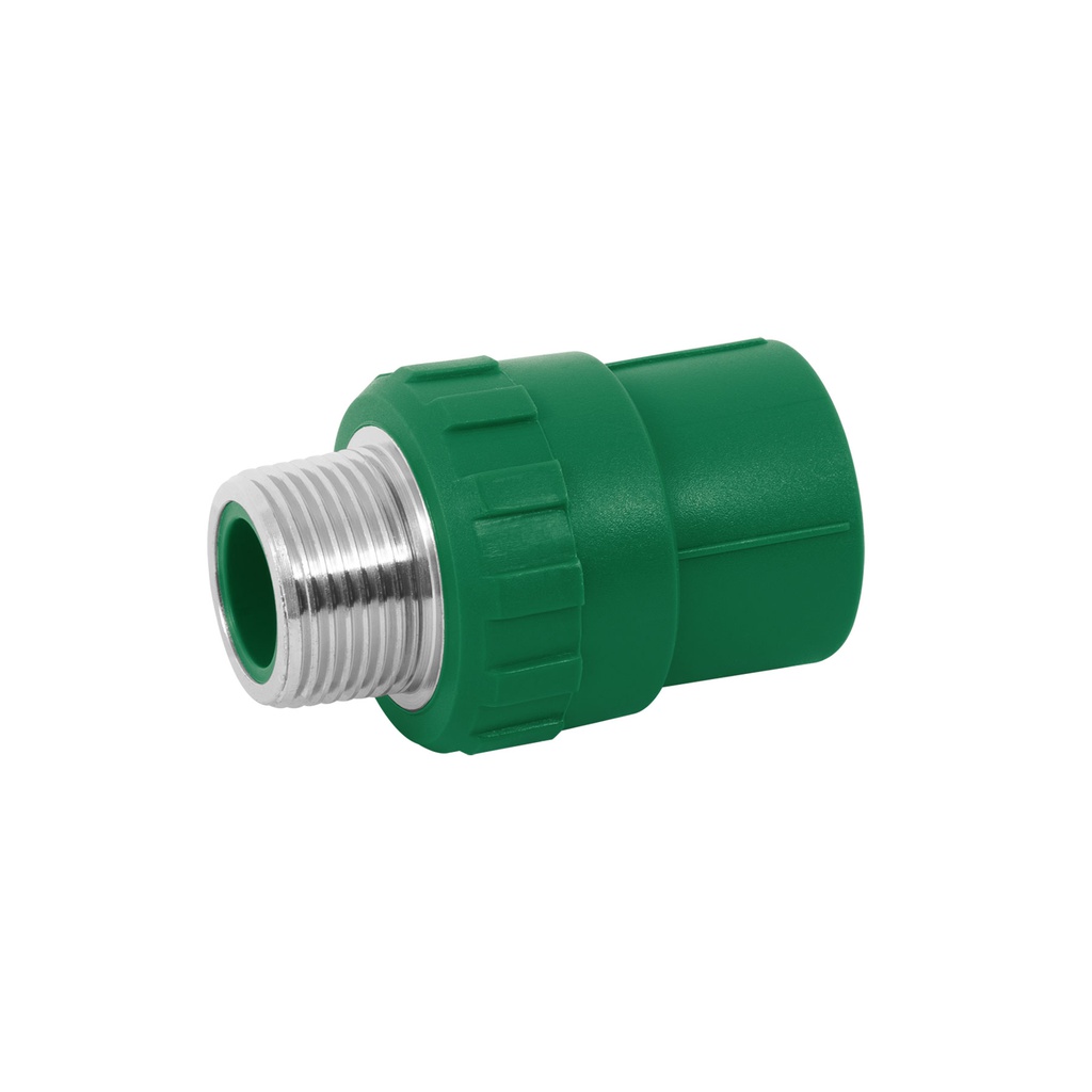 Adaptador PPR 3/4' macho con inserto metalico, Foset