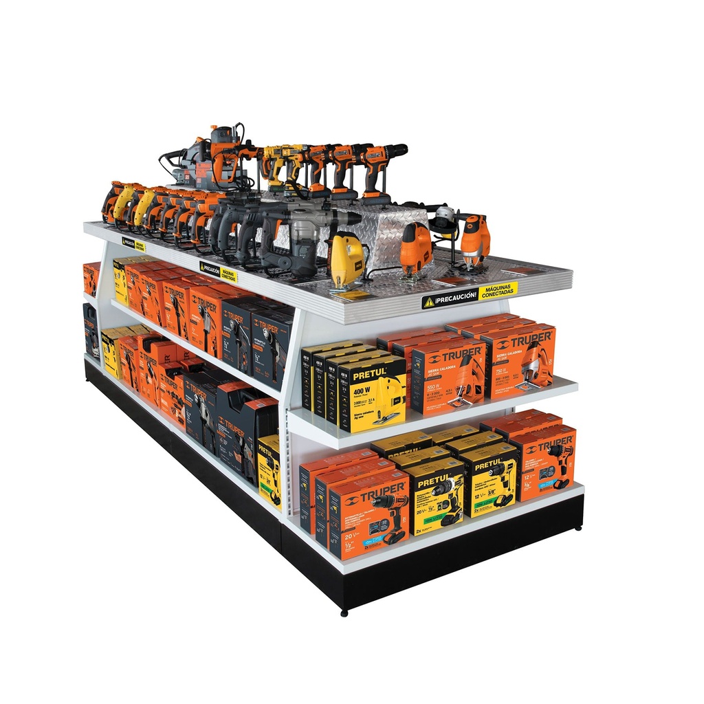 Mueble power center con herramienta electrica, Truper