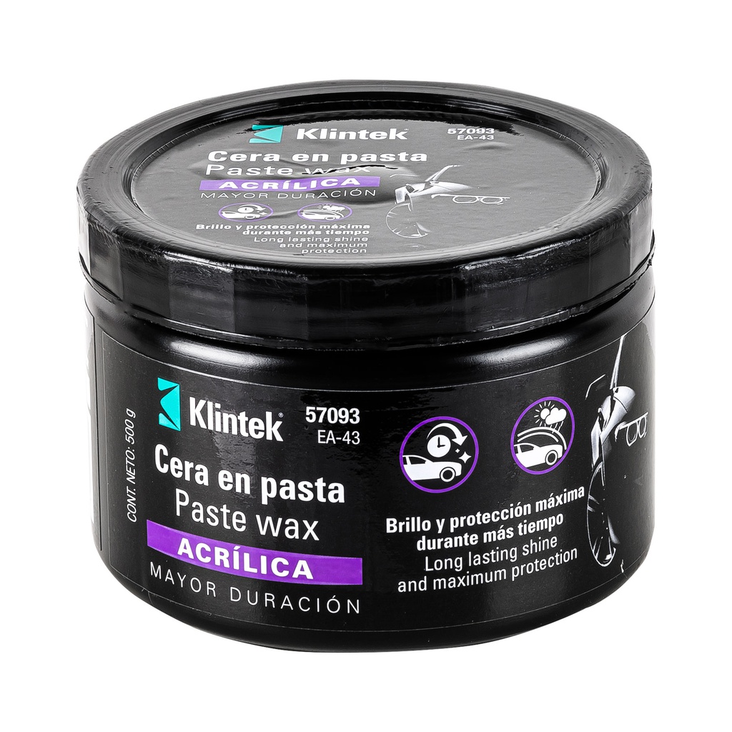 Cera pasta acrilica para auto, 500 g, Klintek