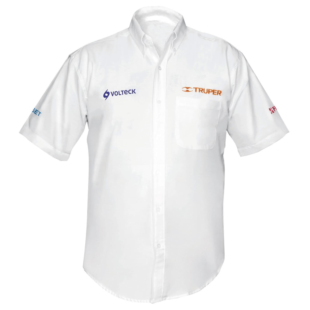 Camisa manga corta para hombre, blanca, EEG, Truper