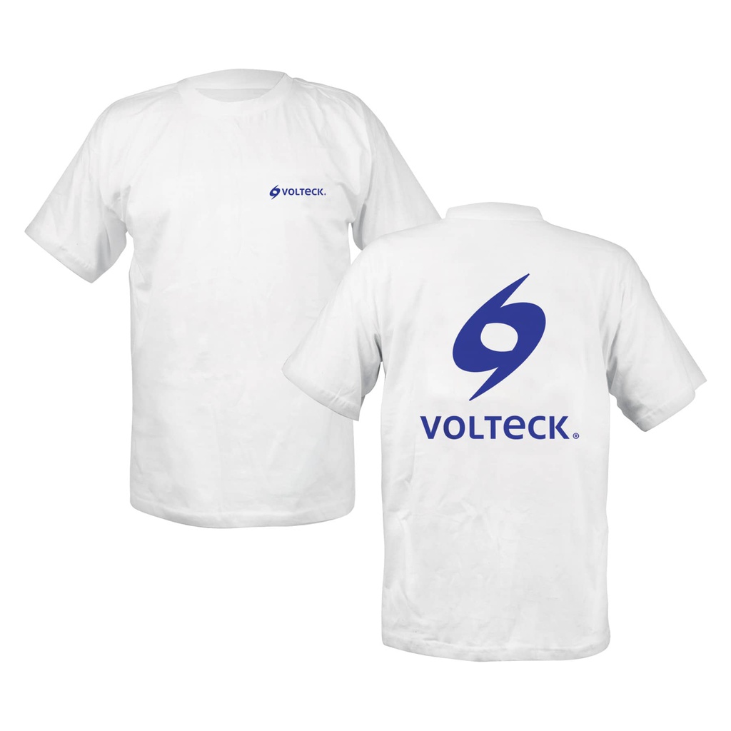 Playera cuello redondo para hombre, blanca, G, Volteck