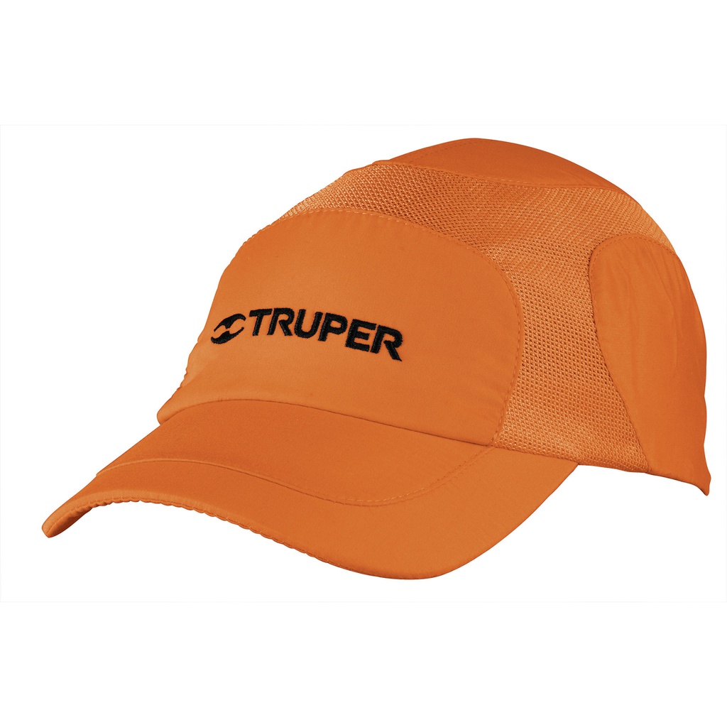 Gorra color naranja, 100% poliester, Truper