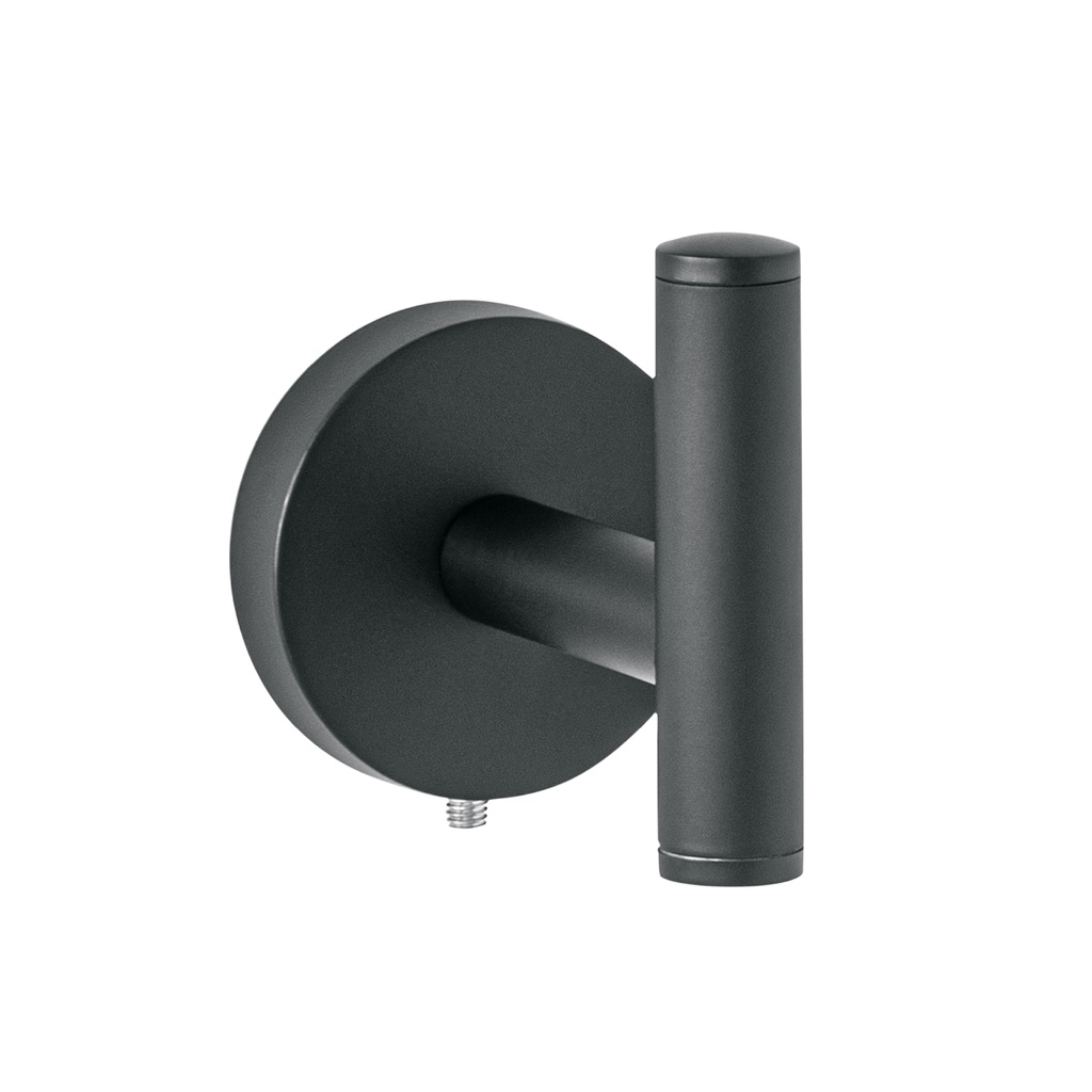 Gancho sencillo metalico acabado negro, Foset Tubig