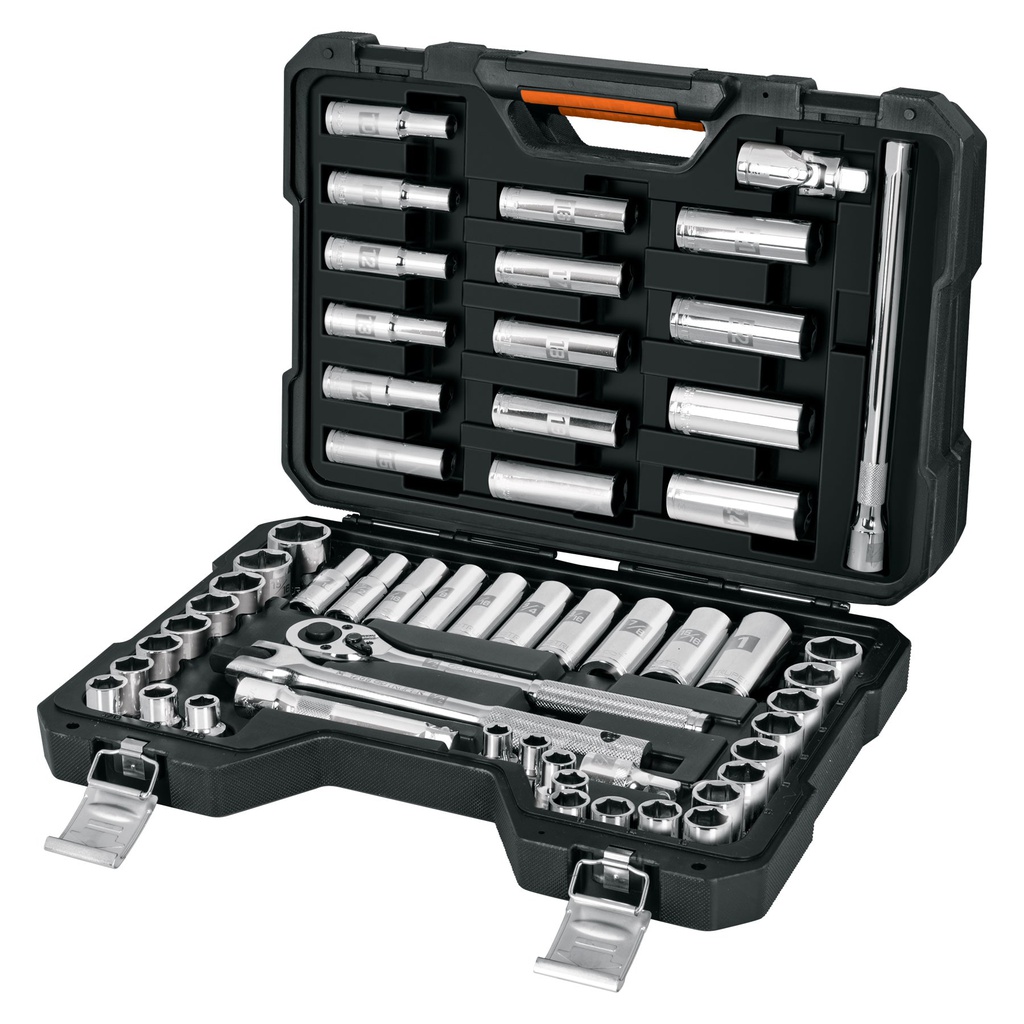 Juego de 56 herramientas cuadro 1/2' std y mm para mecanico