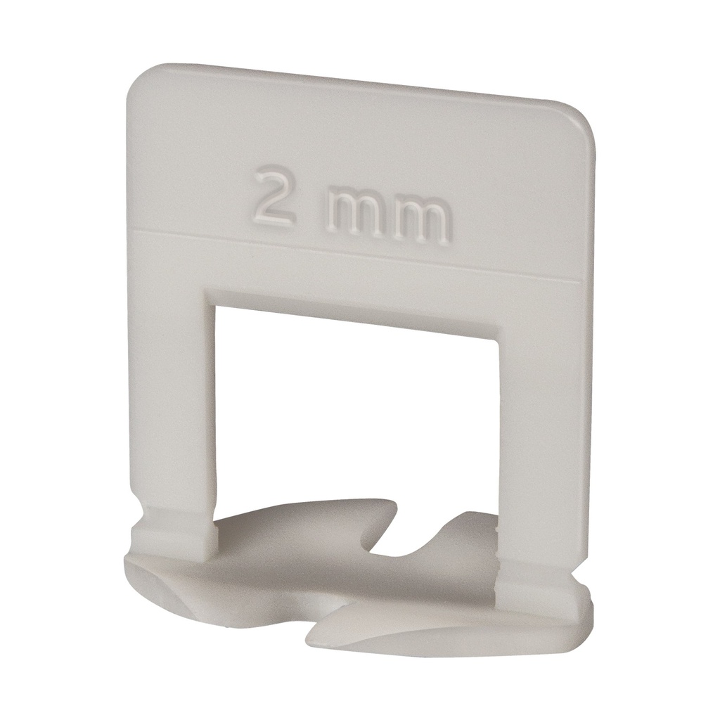 Bolsa c/100 anclas curvas de 2mm para nivelacion de azulejos