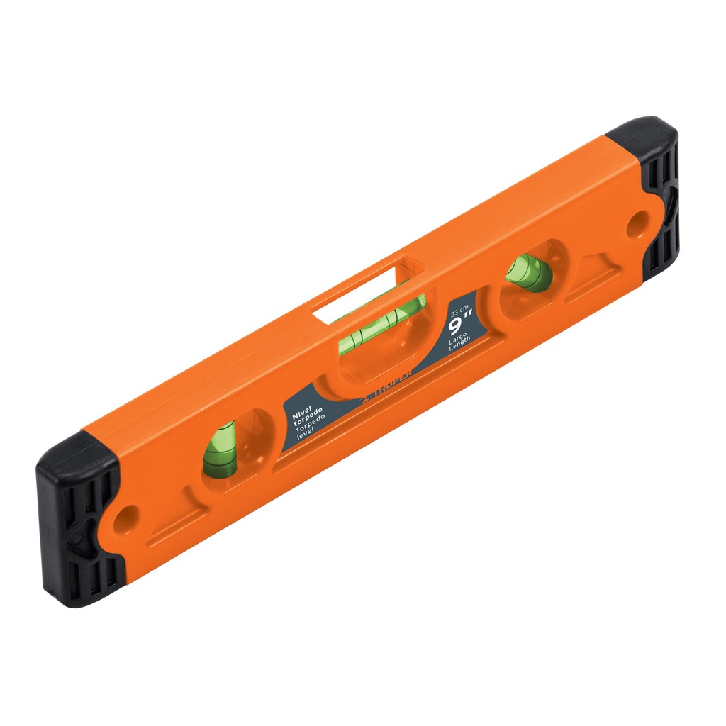 Nivel torpedo magnetico de 9' con cuerpo de ABS, Truper