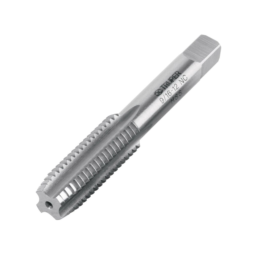 Machuelo semiconico 9/16'x12 UNC, estuche individual, Truper