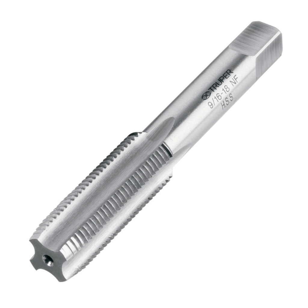 Machuelo semiconico 9/16'x18 UNF, estuche individual, Truper