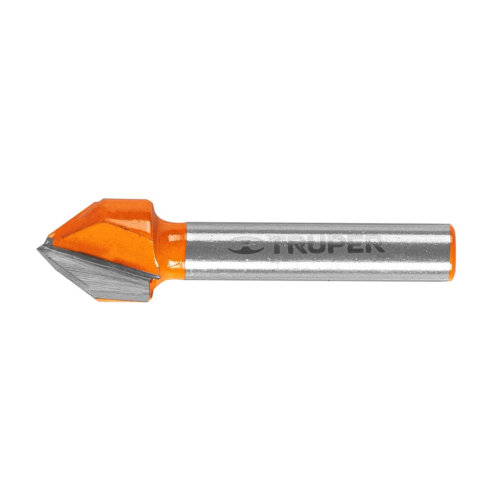 Broca para router, corte en 'V', 1/2', Truper