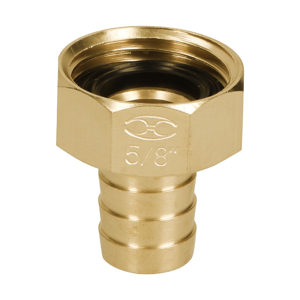Conector 5/8' hembra de laton solido para manguera, Truper