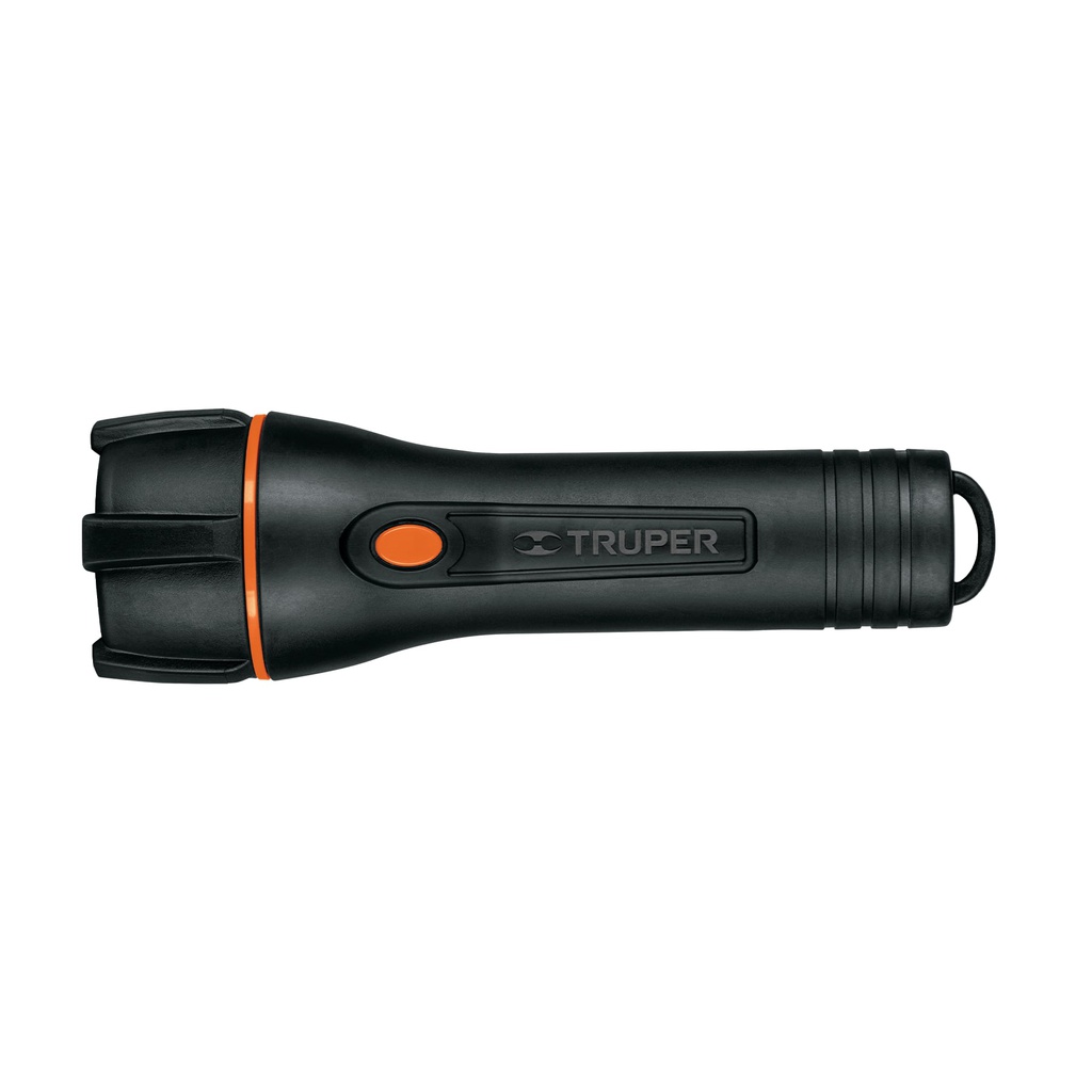 Linterna plastica 1 LED 180 lm con 2 pilas D, Truper