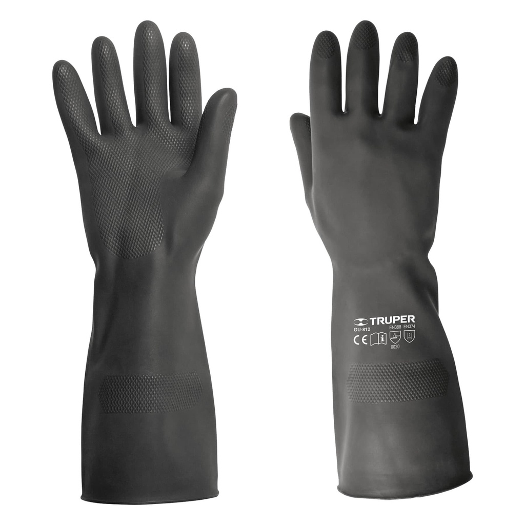 Guantes de neopreno p/manejo de quimicos, medianos, Truper