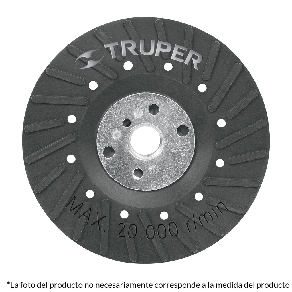 Respaldo para discos de lija 4-1/2', eje M14, Truper