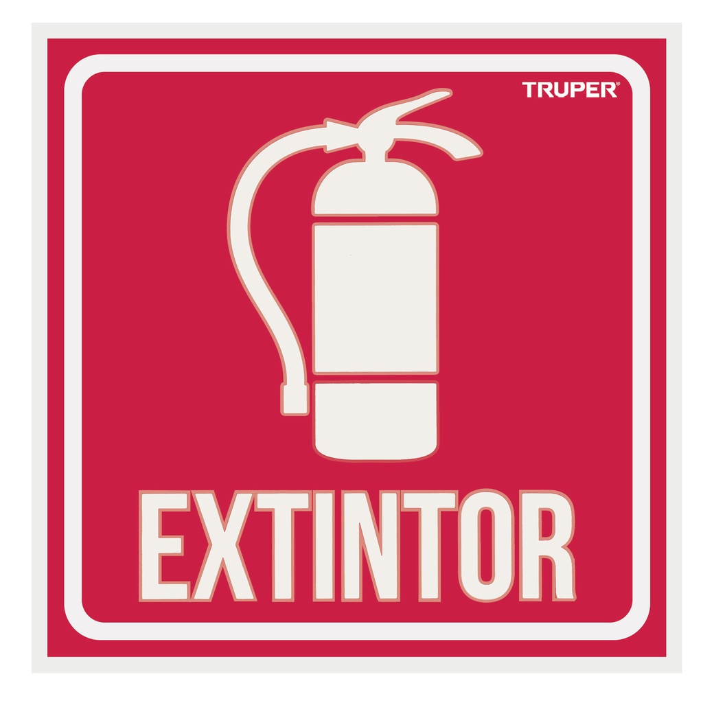 Letrero de señalizacion 'EXTINTOR', 19 x 19 cm, Truper