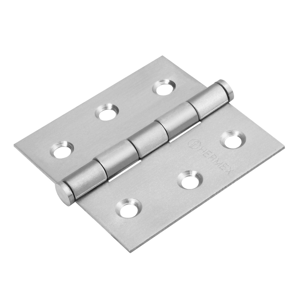 Bisagra cuadrada 2-1/2' acero inox, cabeza plana, Hermex