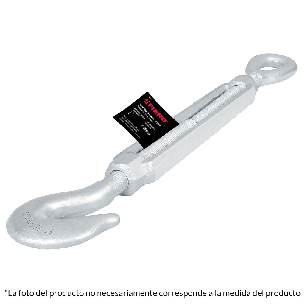 Tensor forjado 1/2' gancho-argolla, Fiero