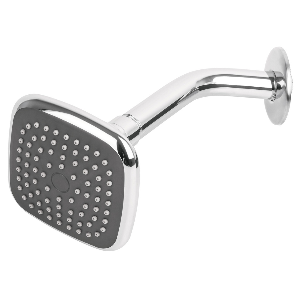 Regadera cuadrada 3-3/4' brazo y chapeton de acero, Basic