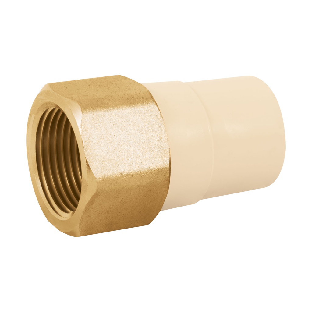Adaptador hembra de CPVC 1' con inserto metalico, Foset