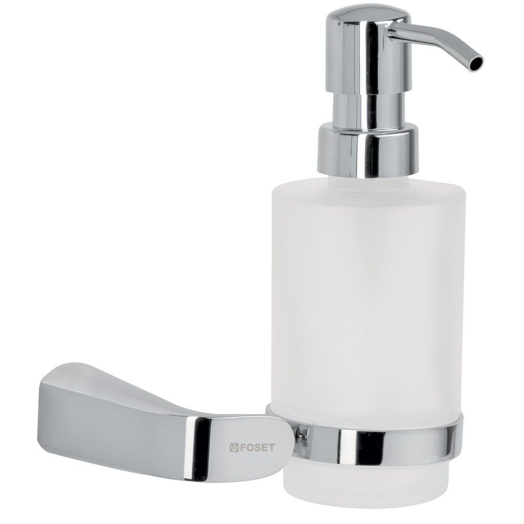 Dispensador de jabon a pared de laton cromado, Riviera