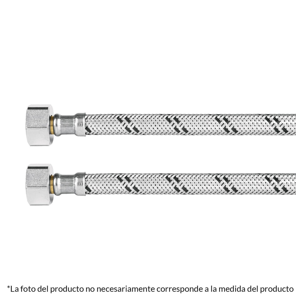 Manguera p/WC, acero inox, 3/8' x 7/8', 40 cm, Foset