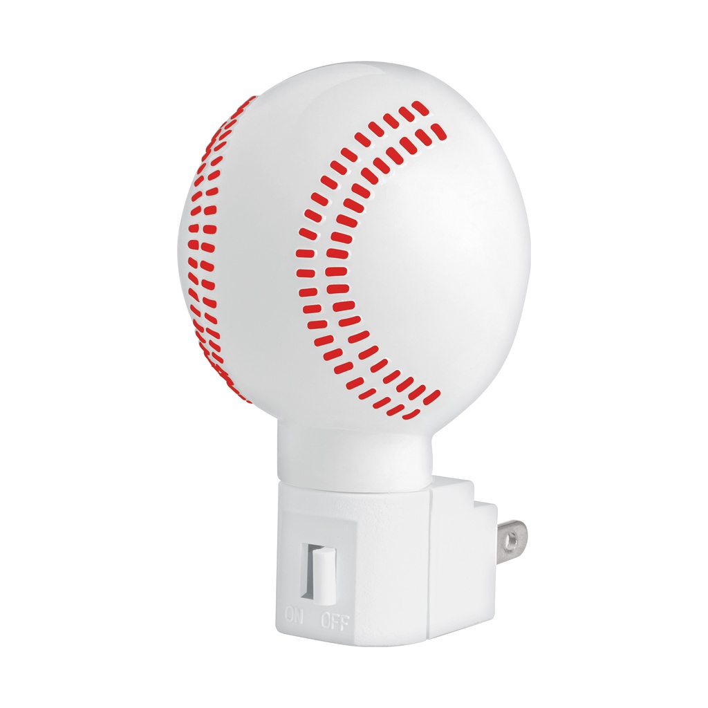 Luz de noche con lampara E12, pelota de beisbol, Volteck