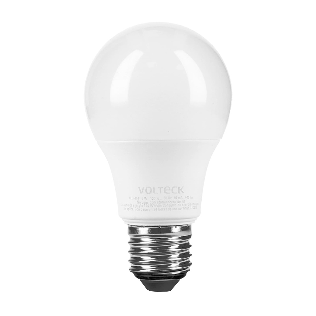 Lampara LED A19 6 W (equiv. 40 W) luz de dia blister Volteck