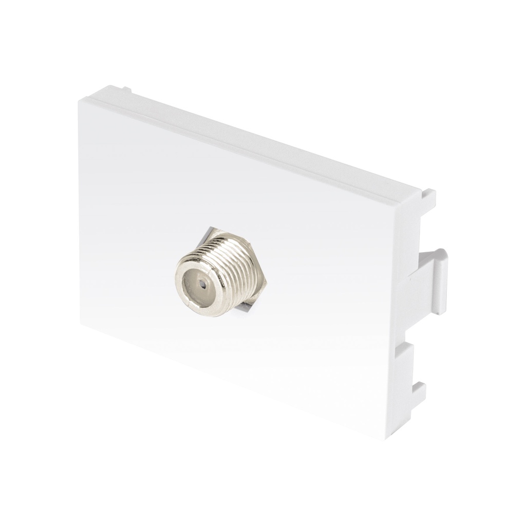 Toma de television blanco de 1.5 modulos, linea Lisboa