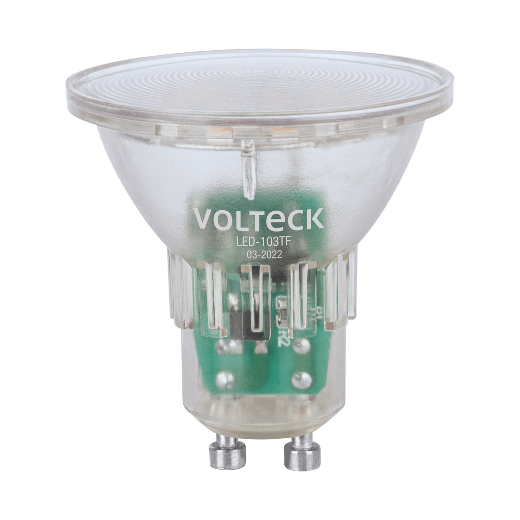 Lampara trans. de LED 3 W MR16 base GU10 luz de dia, blister