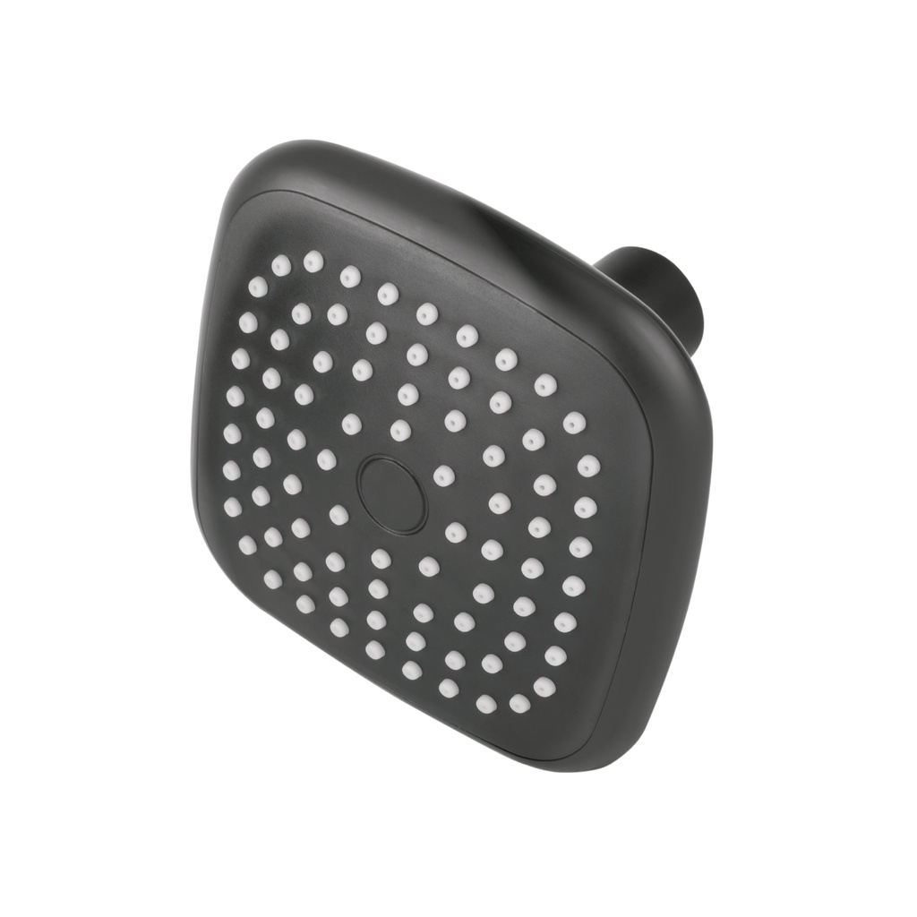 Regadera cuadrada de ABS 3-3/4' sin brazo, negro, Basic