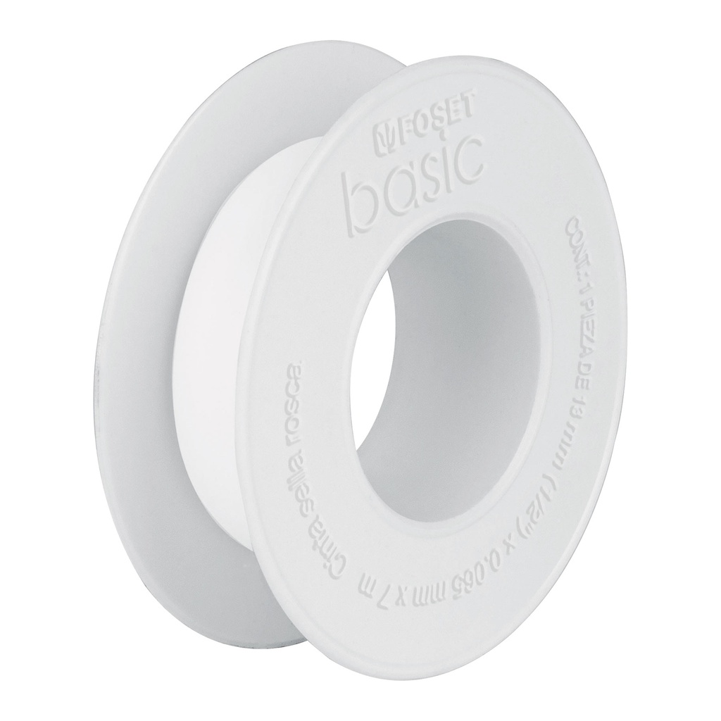 Cinta sella roscas 3/4' x 7 m, uso general, Foset Basic