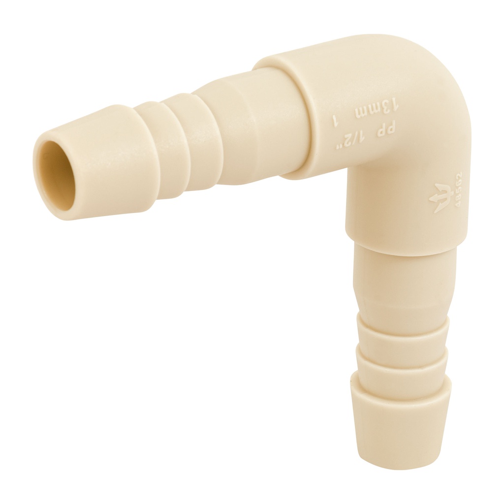 Codo 90° insercion de 1/2' de polipropileno, Foset