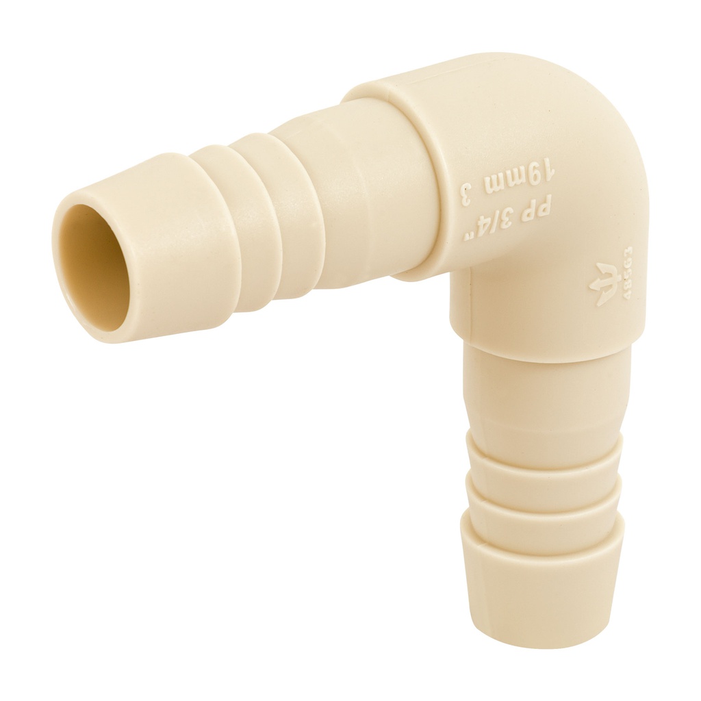 Codo 90° insercion de 3/4' de polipropileno, Foset