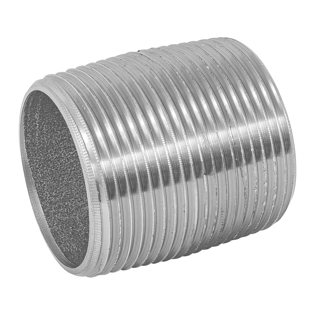 Niple de acero galvanizado 1-1/4' cuerda corrida, Foset