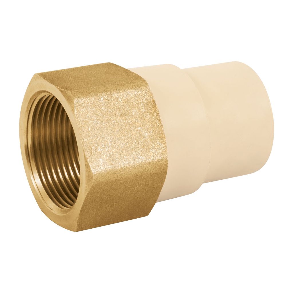 Adaptador hembra de CPVC 1-1/4' con inserto metalico, Foset