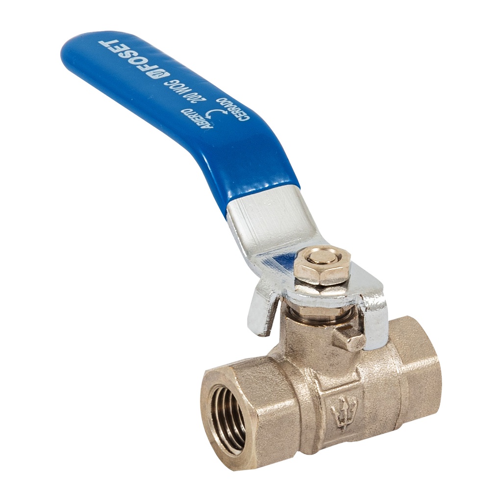 Valvula de esfera de laton, roscable 1/4', Foset