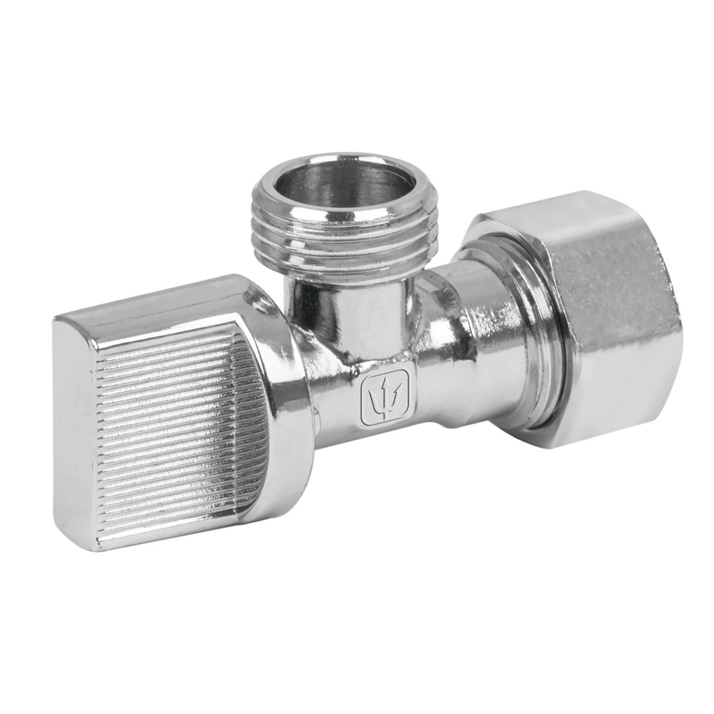 Llave angular de laton 1/2 x 1/2' para CPVC, tipo barrilito