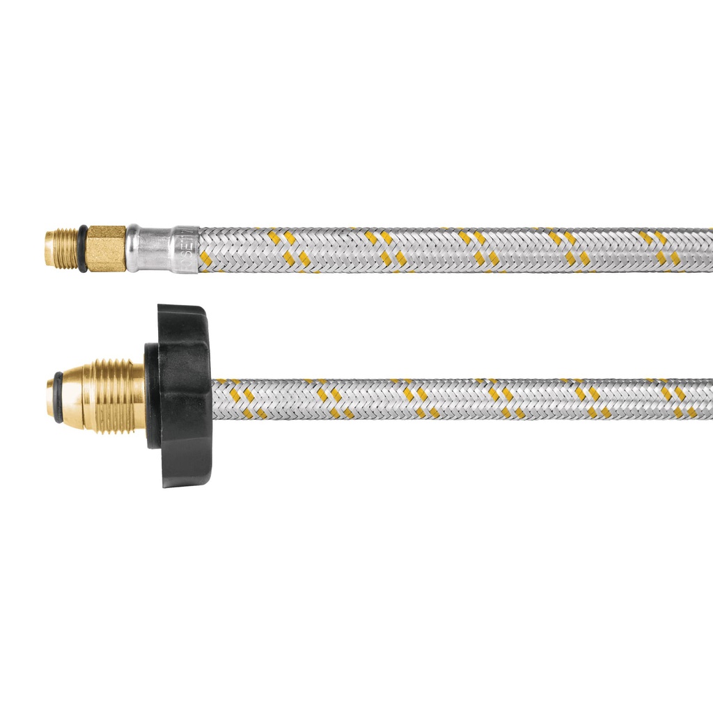 Manguera pigtail, acero inox, 7/16' x 7/8', 55 cm, Foset