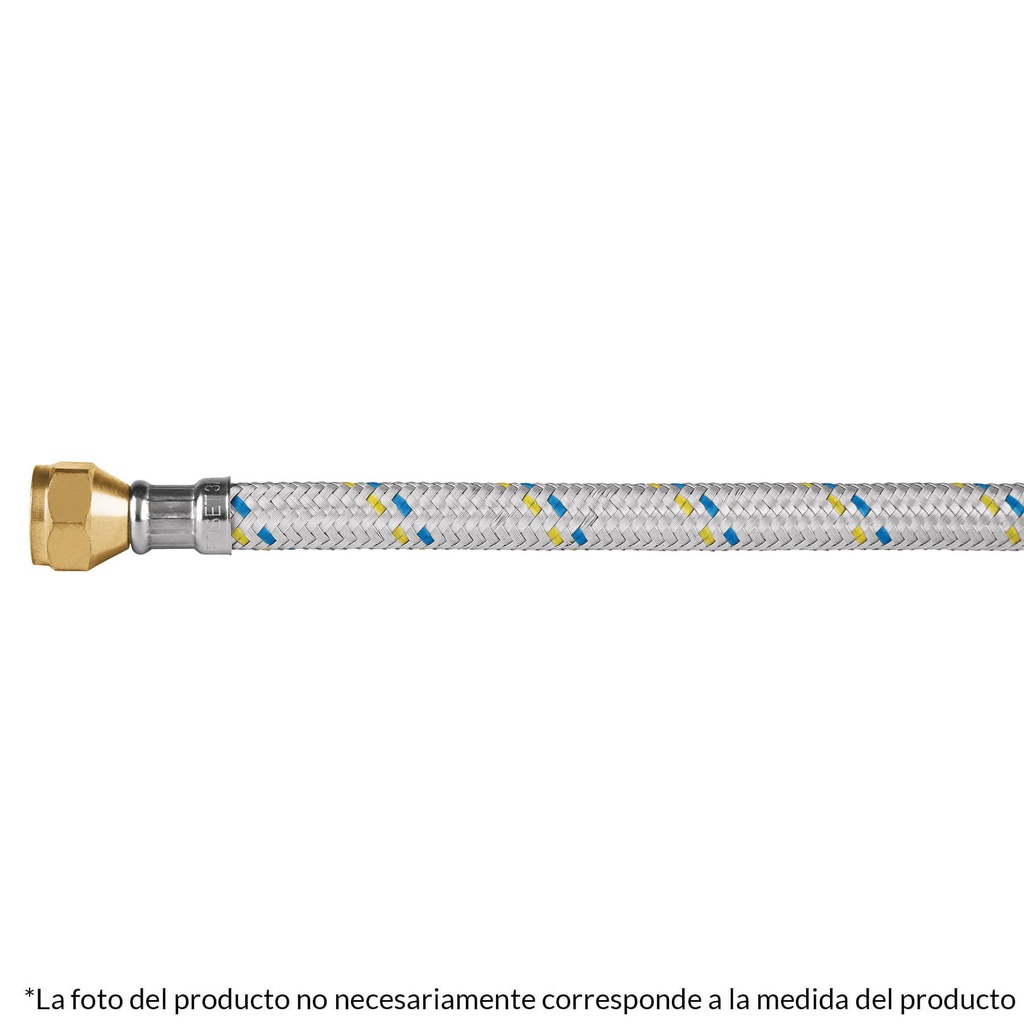 Manguera para gas, aluminio, 3/8' x 3/8', 150 cm, Foset