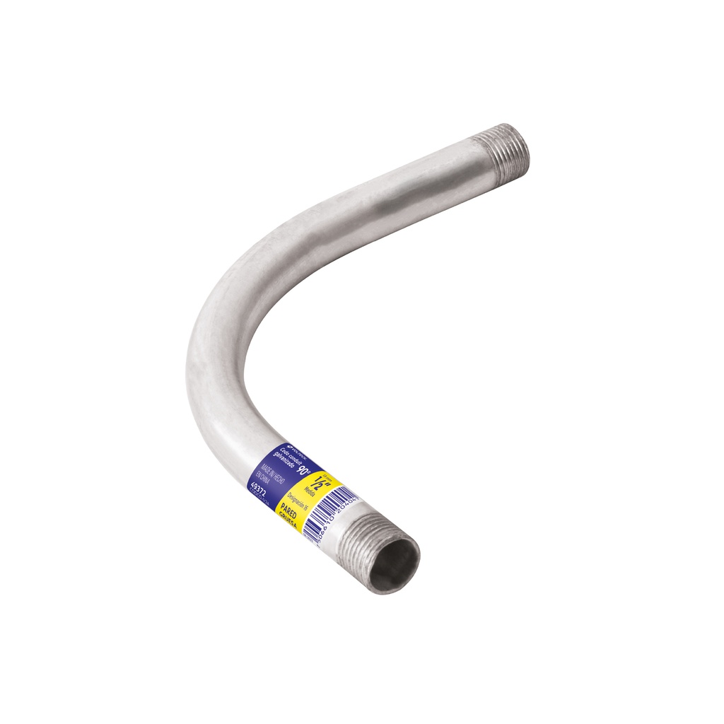 Codo Conduit 90° de 1/2' galv. pared gruesa, et. Amarilla