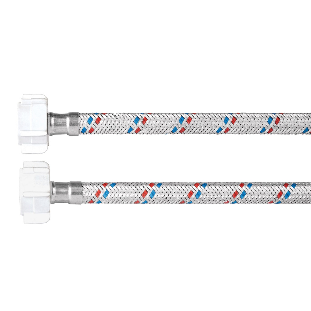 Manguera p/WC, aluminio, 1/2'x7/8' plast/plast, 35 cm, Basic