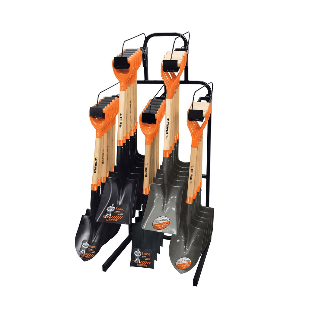 Rack para palas con mango 'Y' de pared para 30 pz, Truper