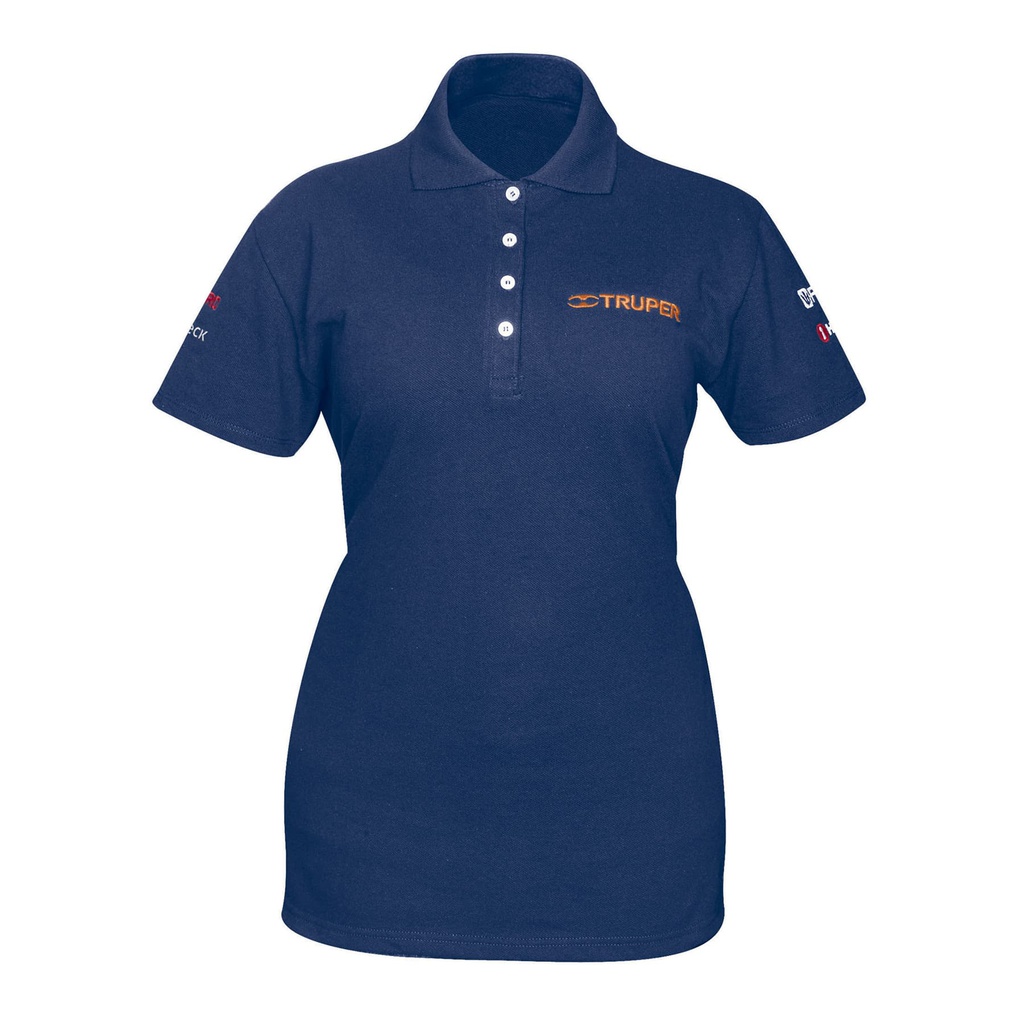 Playera polo para mujer, azul, G, Truper