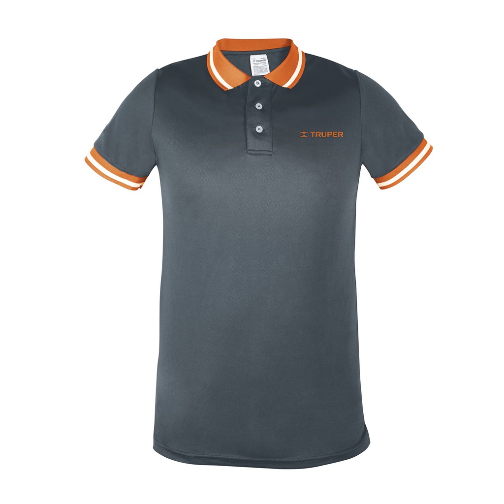 Playera polo performance para hombre, gris, M, Truper
