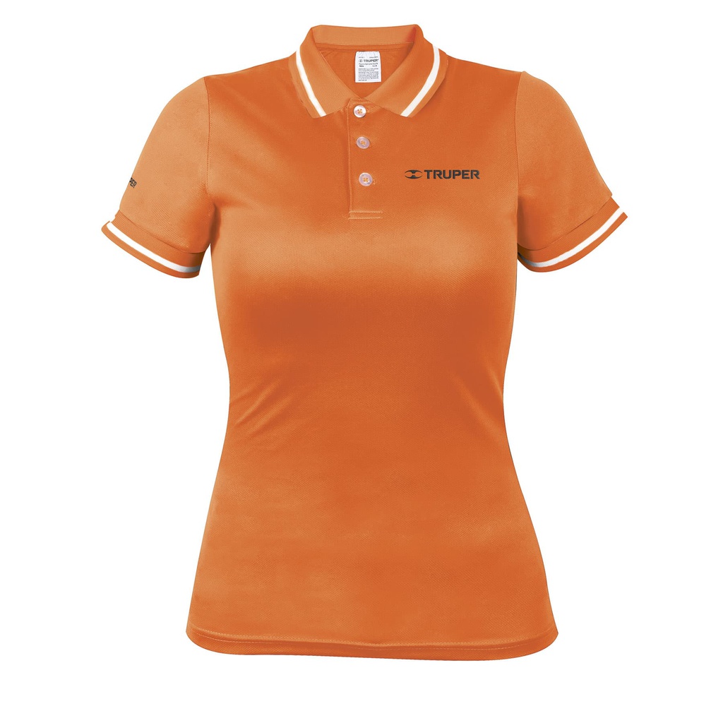 Playera polo performance para mujer, naranja, G, Truper