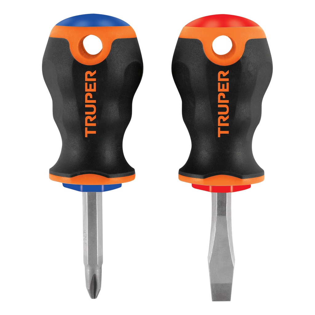 Duo de desarmadores 1/4' x 1-1/2' mango Comfort Grip, Truper