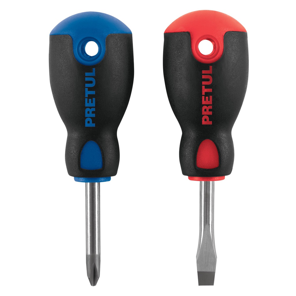 Duo de desarmadores 1/4' x 1-1/2' mango Comfort Grip, Pretul