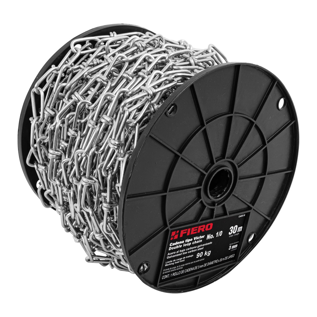 Metro de cadena tipo Victor de 3.0 mm en carrete de 30 m
