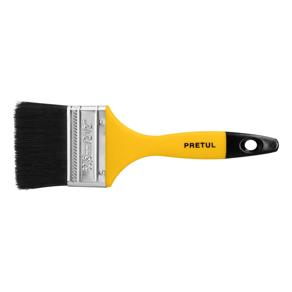 Brocha uso general de 2-1/2' con mango de plastico, Pretul